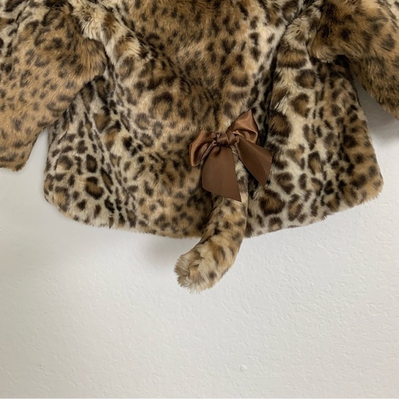 Bearington Baby Collection Faux Fur Animal Print Jacket Size 6-12 Mos Tail Coat - Picture 12 of 16